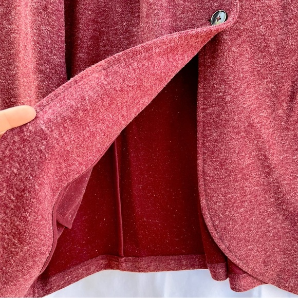BETABRAND | NWT COZY OFFICE SWEATER BLAZER WOOL IN WINE RED SIZE XL - Picture 3 of 4